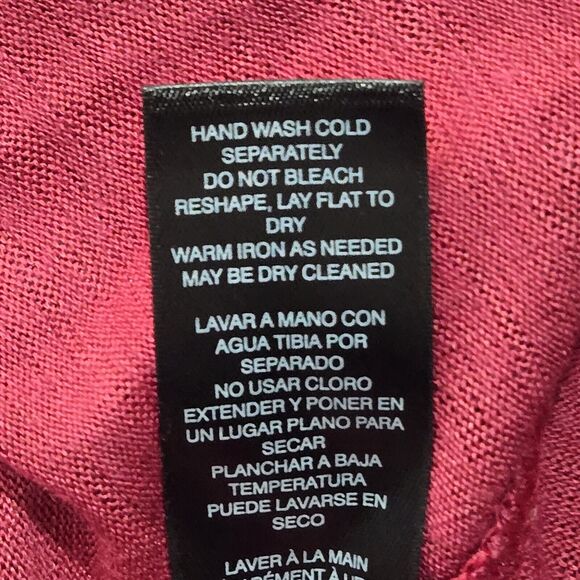 White House Black Market Open Back Top Size Medium Deep Pink Womens - Picture 6 of 11